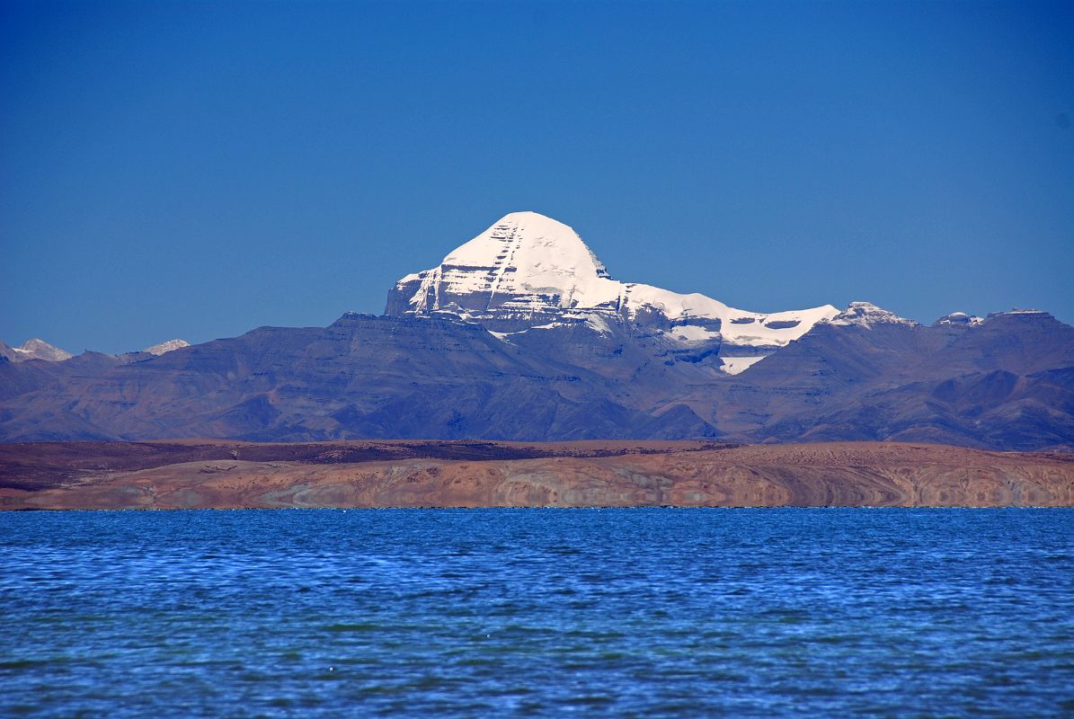22 Lake Manasarovar And Mount Kailash From Trugo Gompa Mount Kailash and Lake Manasarovar close up from Trugo Gompa.